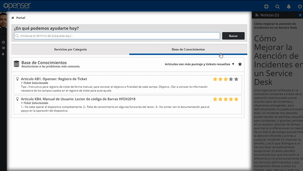 Openser. Base de Conocimiento